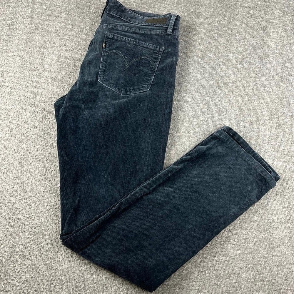 Levi's Demi Curve Women's 30 Classic Rise Slim Leg Corduroy Pants Dark